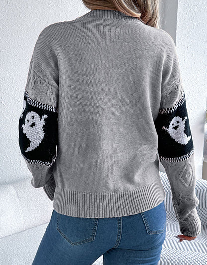 Halloween Ghost Knitting Sweater