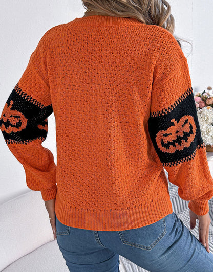 Halloween pumpkin Pattern Sweater