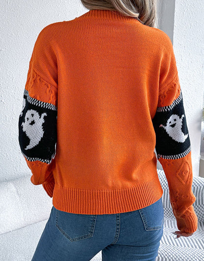 Halloween Ghost Knitting Sweater