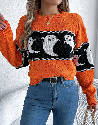 Halloween Ghost Knitting Sweater