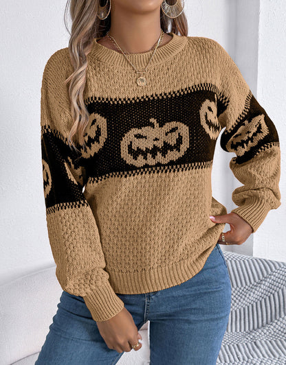 Halloween pumpkin Pattern Sweater