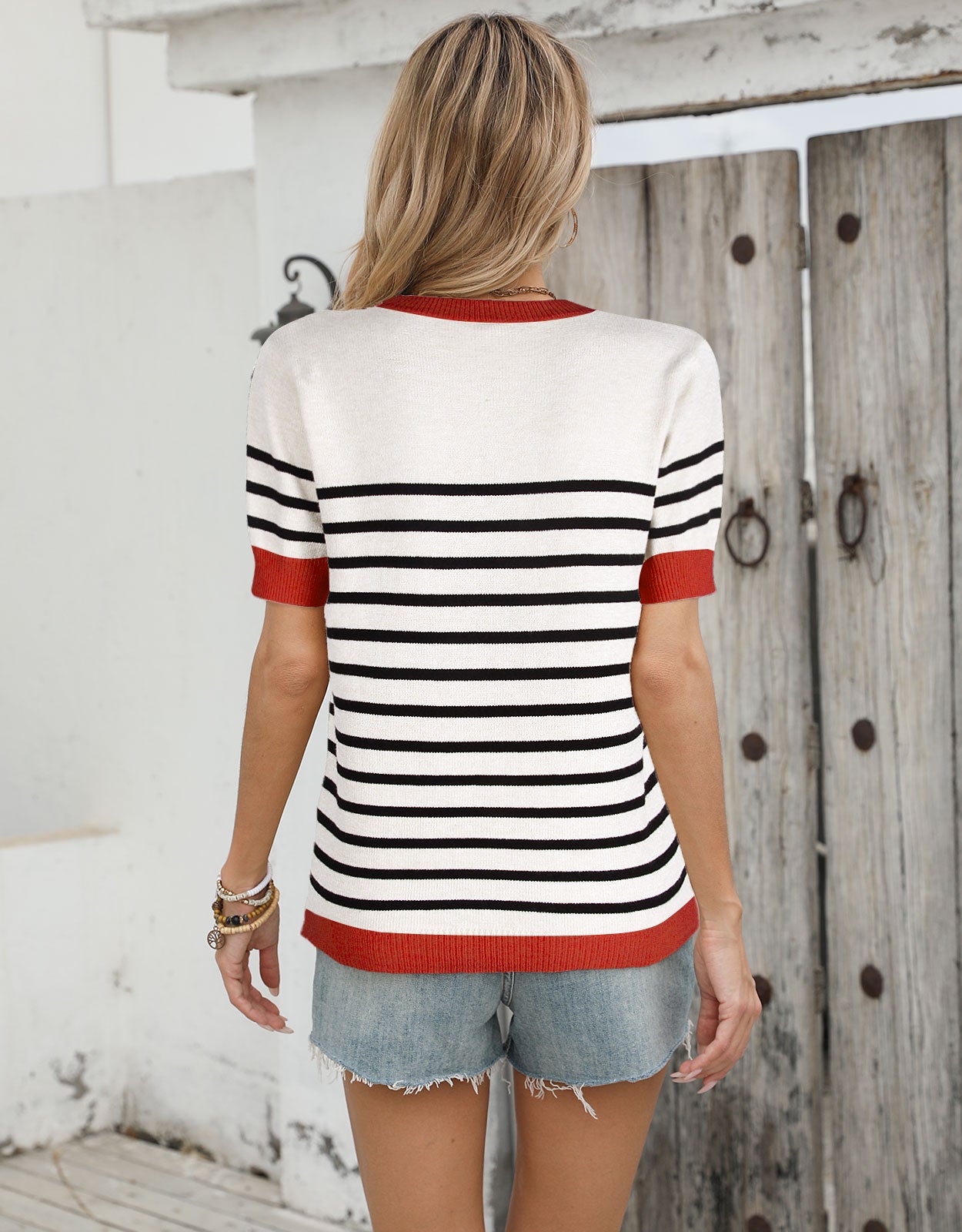 Striped Crew Neck Pullover