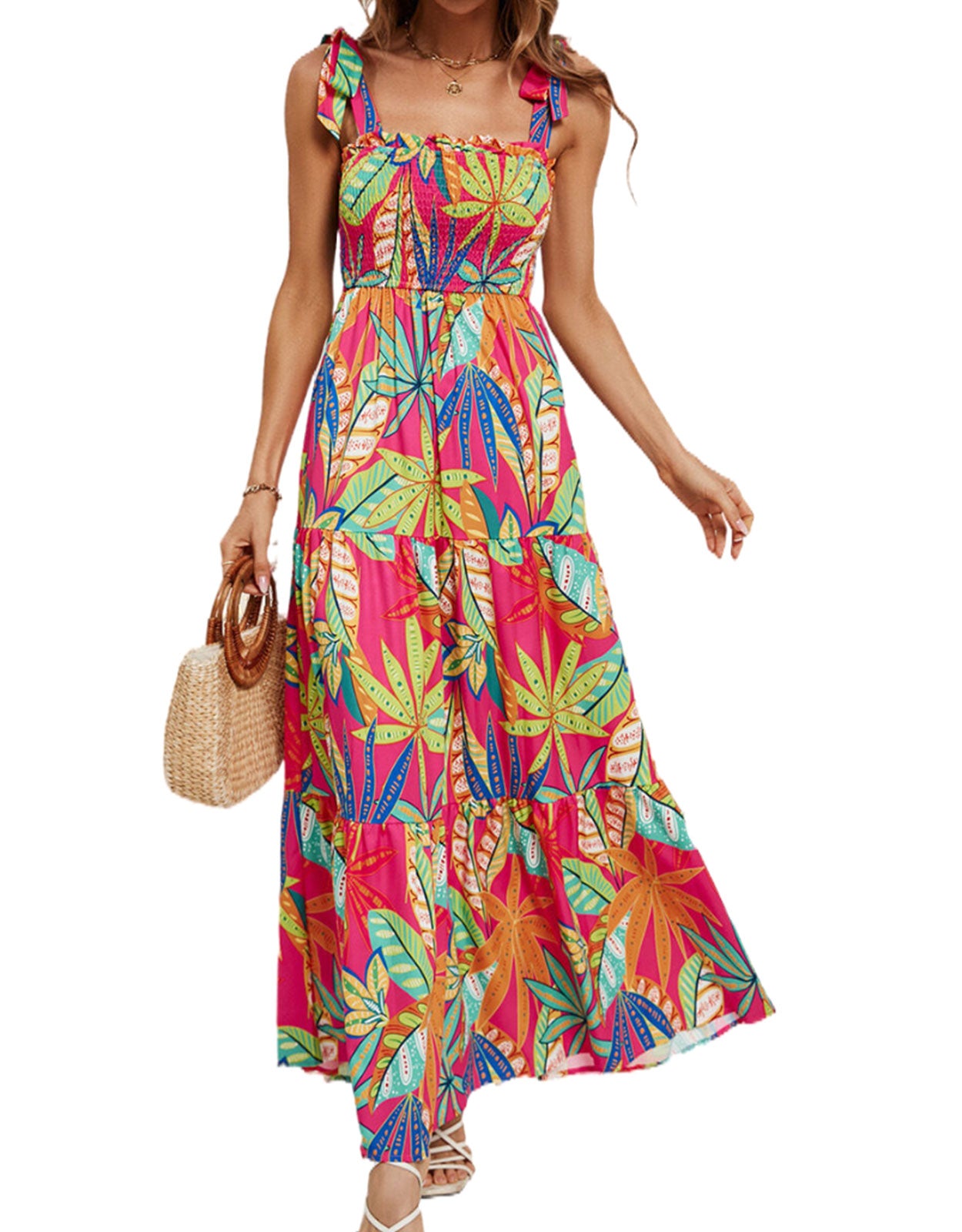 Printed Colorful Long Maxi Dress