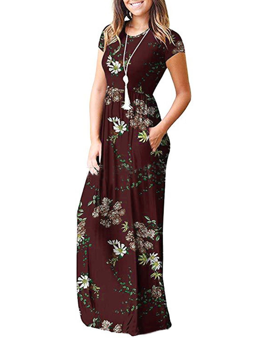 Maxi Dress for women High Waisted Summer Dreeses with Pockets