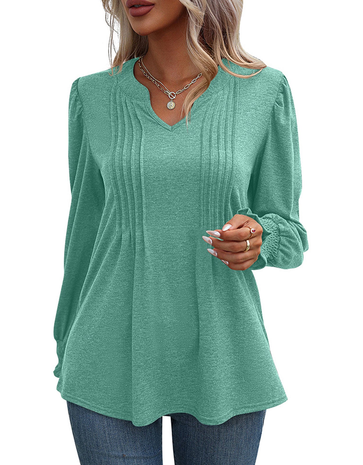 V Neck Casual Blouse