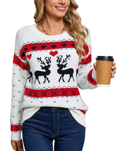 Christmas knitted long sleeve sweater