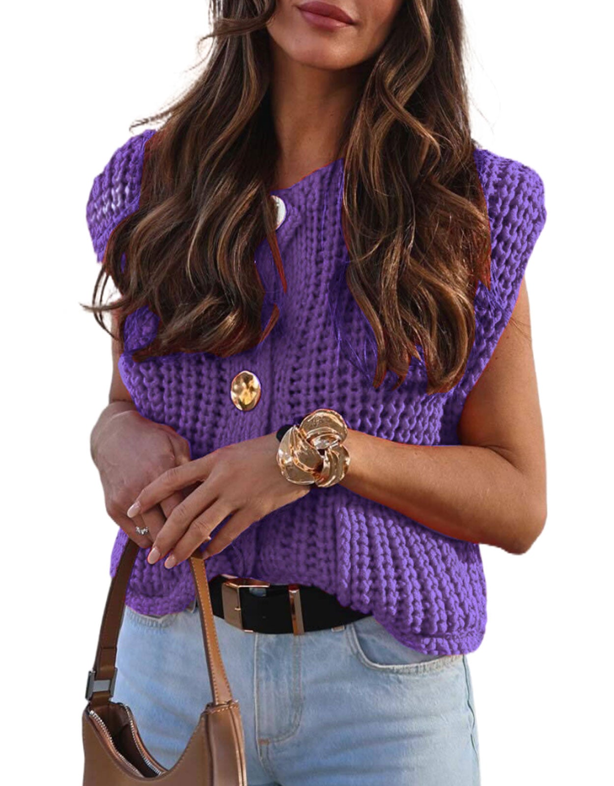 Casual Button Knitted Sweater