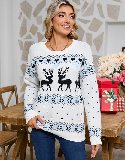 Christmas knitted long sleeve sweater