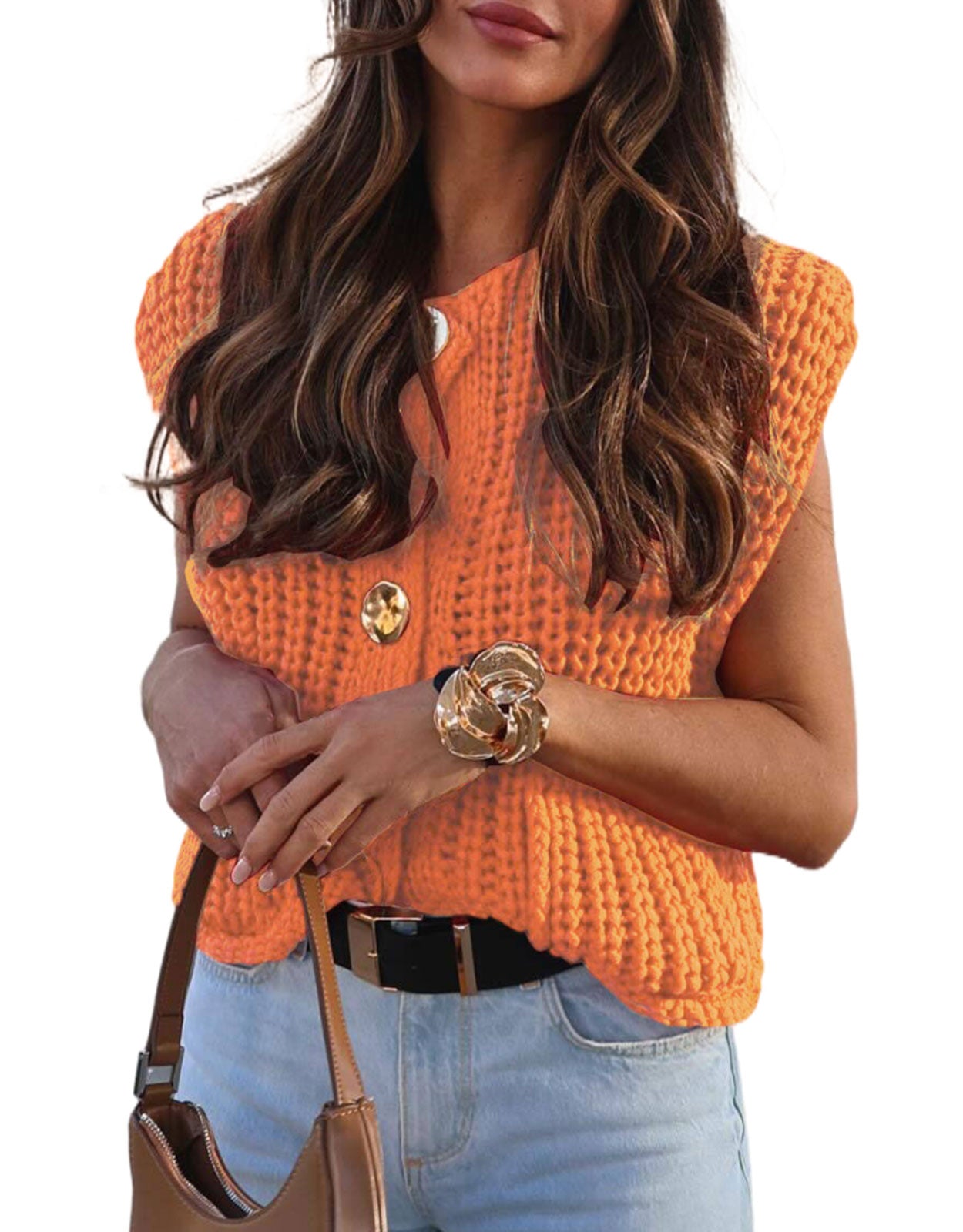 Casual Button Knitted Sweater