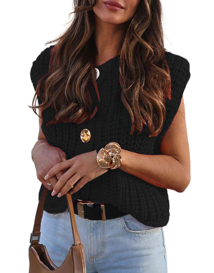 Casual Button Knitted Sweater