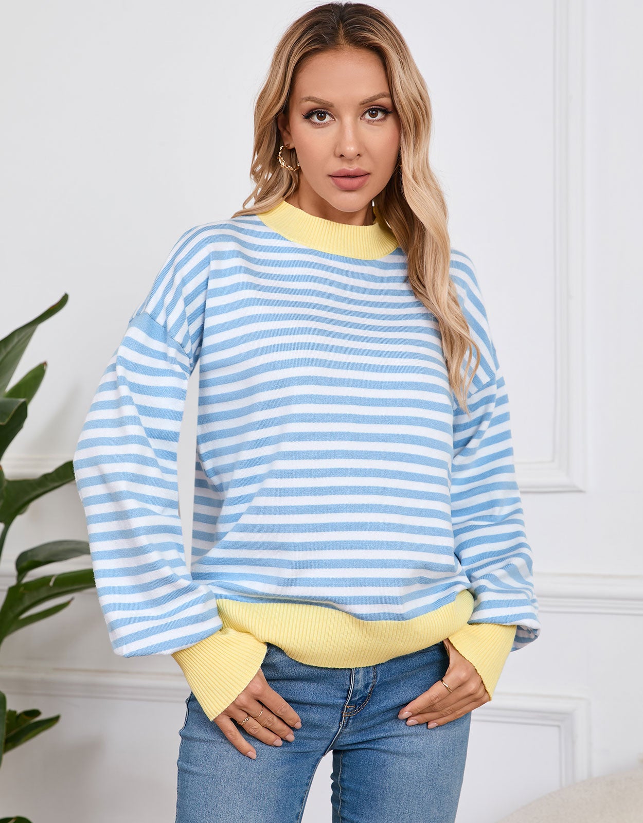 Casual Striped Pullover