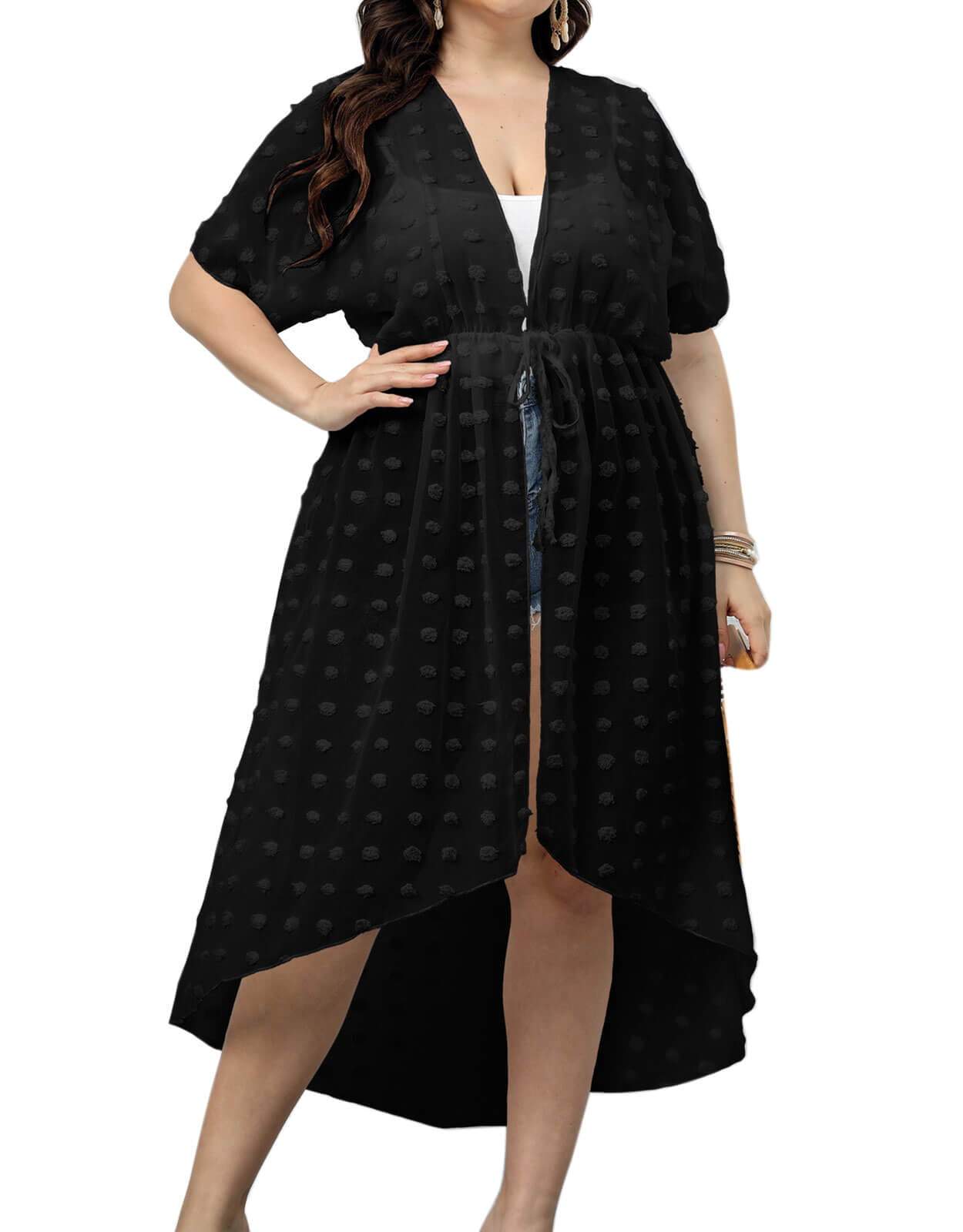 Plus size Chiffon Cardigan Beach Cover Up