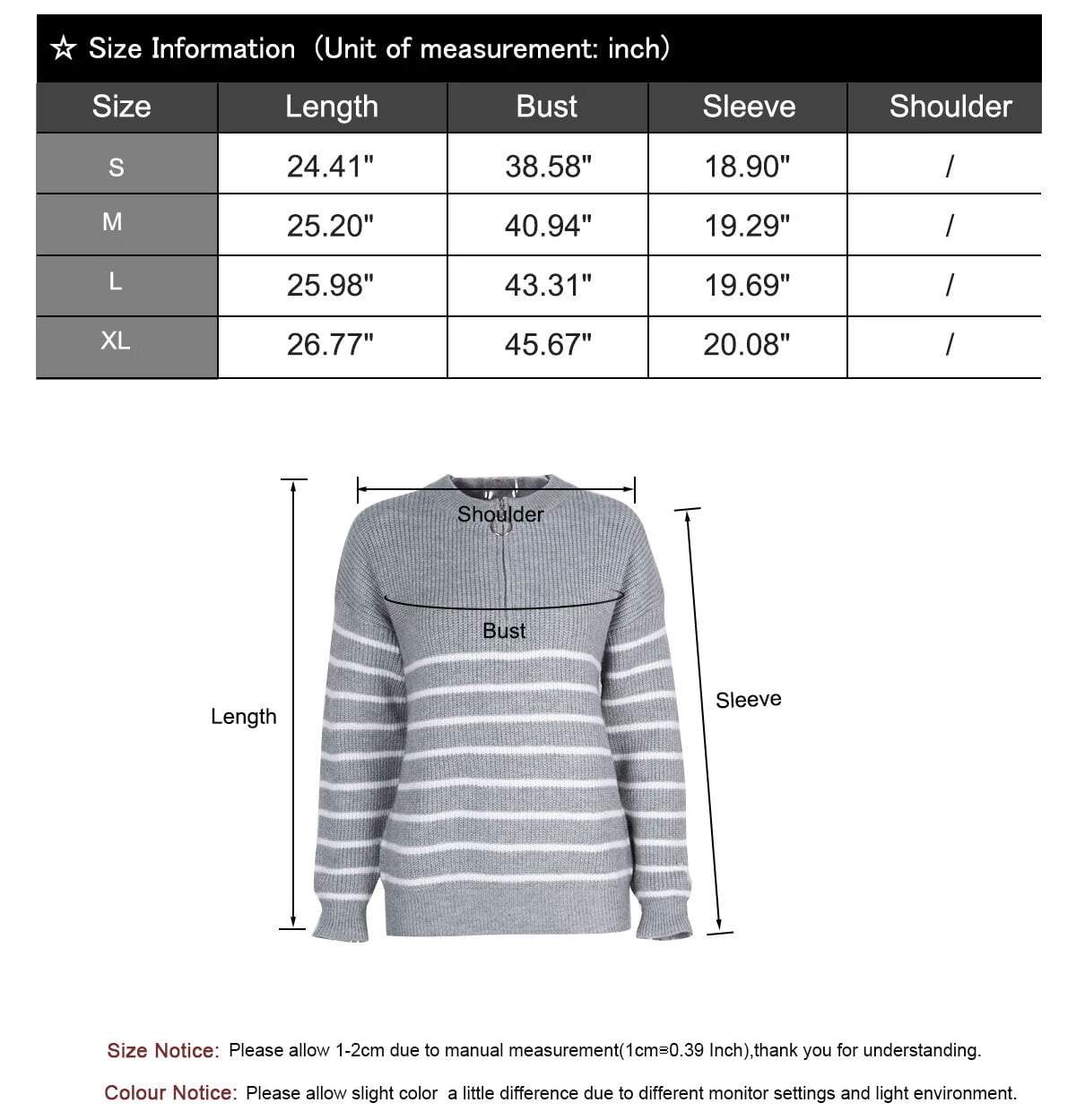 Valentine's Day Quarter Zip Striped Sweaters